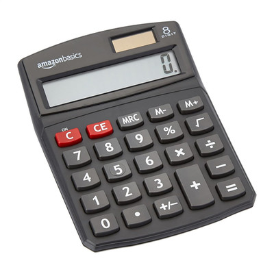 LCD 8-Digit Desktop Calculator, Portable and Easy to Use, Black, 1