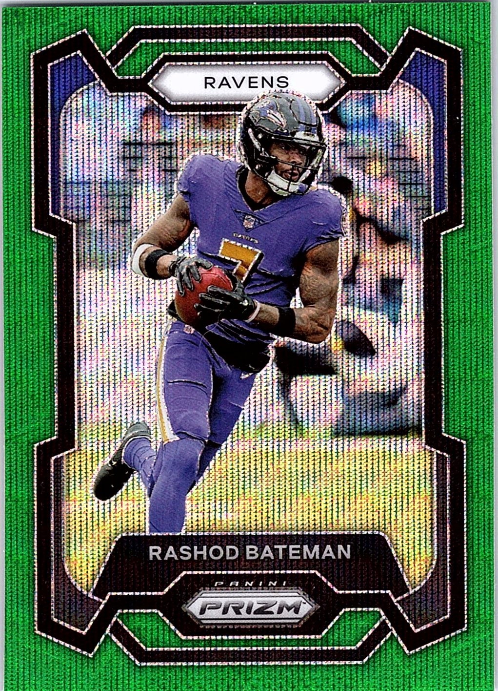2023 Panini Prizm #20 Rashod Bateman Green Wave