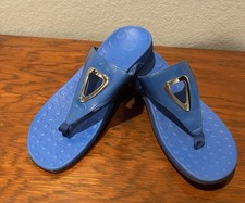 Orthaheel/Vionic Yara Royal Blue Flip Flop/ Thong/Slip On Sandals Size 8 Keyhole
