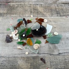 Vintage Sea Glass Decor Decoration Blue Brown