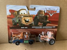 DISNEY CARS DIECAST - Mater & Tractor With Tire In Mouth - Combined Postage