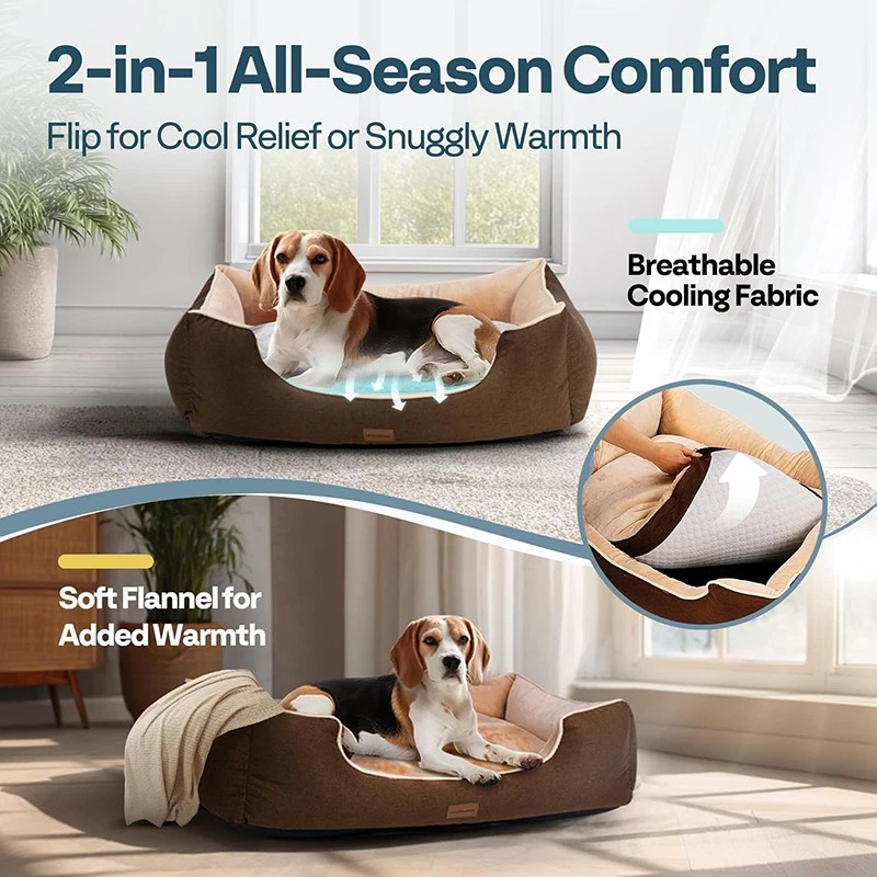 Orthopedic Dog Bed for Small Dogs 36", 2-Sided Cooling & Warming for All Seasons - Image 3 of 4
