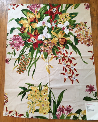 VTG Scalamandre Designer Cotton Fabric AMAZONIA 27 x 35'' Sample, Frame/ Pillow