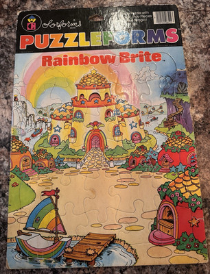 Colorforms Puzzleforms Rainbow Brite 30-Piece Cardboard Jigsaw Puzzle 1983