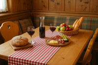 Landhaus 40 X 240 Cm Rot-Weiß Kariert 100% Baumwolle