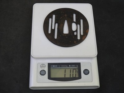 Unknown Brand Edo Tsuba YH620 Iron Collectible Antique Japanese