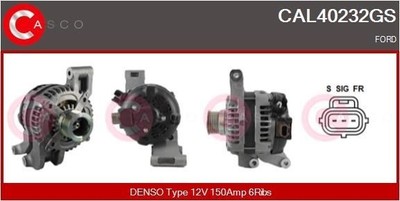 CASCO CAL21157AS Lichtmaschine Generator 120A 12V für CASE IH FARMALL