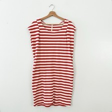Anthropologie O by Organic Red Stripe cotton dress Size small
