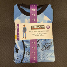 NEW Kirkland Signature Kids' 2-piece Cotton PJ Set size 10