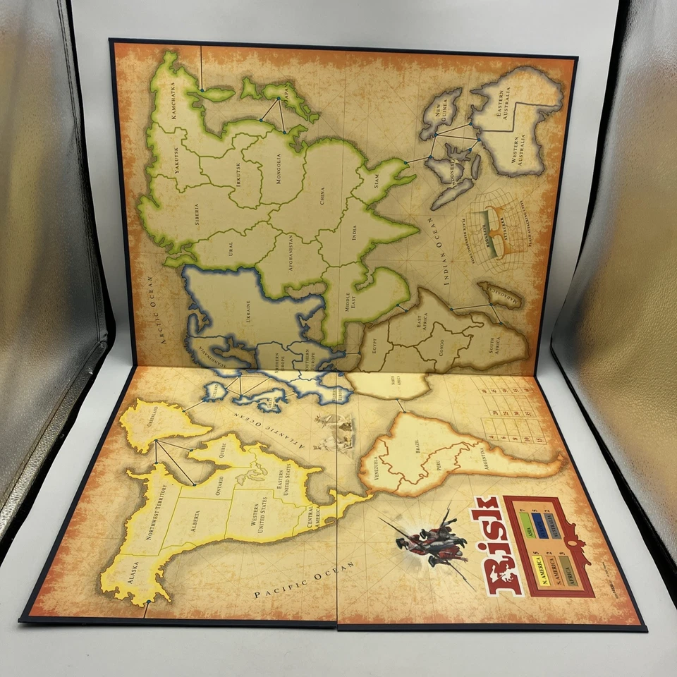 Risk Board Game The World Conquest Game Parker 2004 Strategy Golden Cavalry - Image 3 of 4