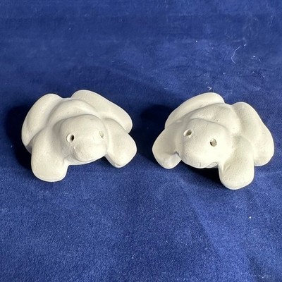Set of 2 Male & Female Anatomically Correct Ceramic Frogs