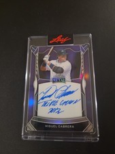 2025 Leaf Authentic autograph Volume 2 Miguel Cabrera Auto & Inscription 4/10