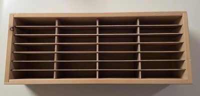 VTG Napa Valley Box Company Wooden Cassette Storage Rack 28 Capacity USED