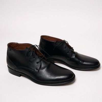 Gant Black Leather Chukka Boots, Leather Upper, Men s Size 8
