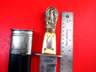 CIVIL WAR ERA BOWIE KNIFE SHEATH HORSE CROOKES SHEFFIELD 1800S BONE ANTIQUE OLD — photo 8