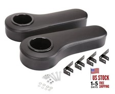 Golf Cart Rear Seat Arm Rests  No Drilling Required, Universal Arm Rest Black