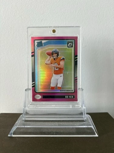 2024 Panini Donruss Optic - Rated Rookie Bo Nix #209 Pink Prizm (RC)