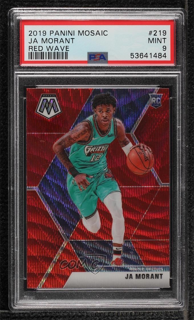 2019-20 Panini Mosaic Rookies Tmall Red Wave Prizm Ja Morant #219 PSA 9 MINT 2l4