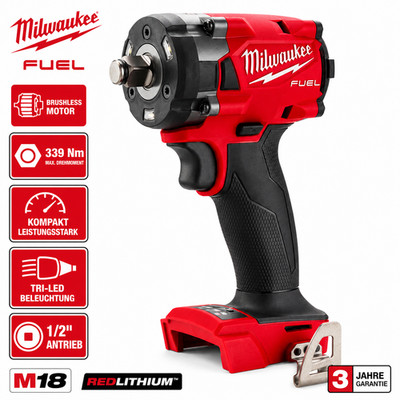 Milwaukee M18 FIW2F12-0 Akku Schlagschrauber 1/2 Zoll FUEL Brushless Solo 339 Nm
