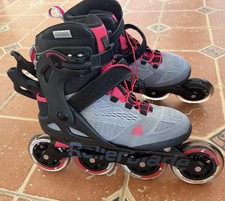ROLLERBLADE Macroblade 90 Ladies Neutral Grey/Paradise Pink Inline Skates Sz 7