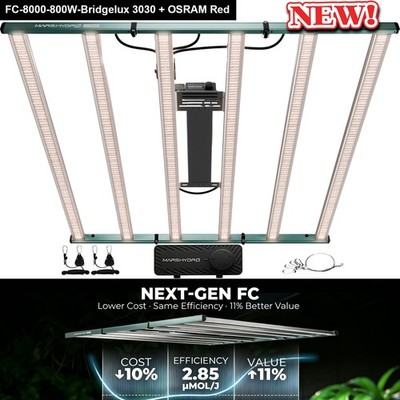 2026 MARS HYDRO FC 8000 LED Grow Light Full Spectrum,Smart APP/Wifi Control