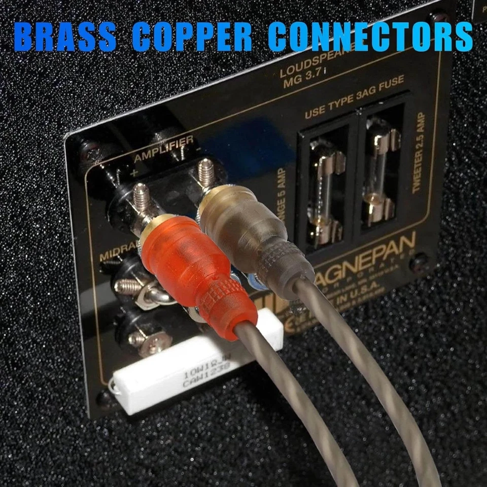 200X RCA Audio Cable Twisted Pair with Noise Reduction Interconnect Amp Wire Lot - Image 2 of 4