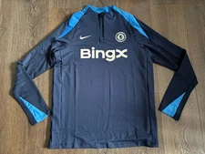 Chelsea FC Men’s Player Issue Blue 1/4 Zip Drill Training Top Size Large - BNWT