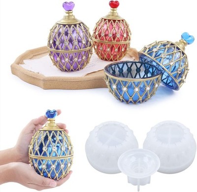 1 Set Egg Storage Box Resin Mold With lids Silicone Molds Epoxy Resin Easter ...