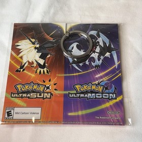 Pokemon Ultra Sun Big Box Bundle w/ Dusk Mane Necrozma Keychain Nintendo 3DS CIB