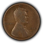 1914-D 1c Lincoln Wheat Small Cent - Fine Key Date - SKU-Y6541