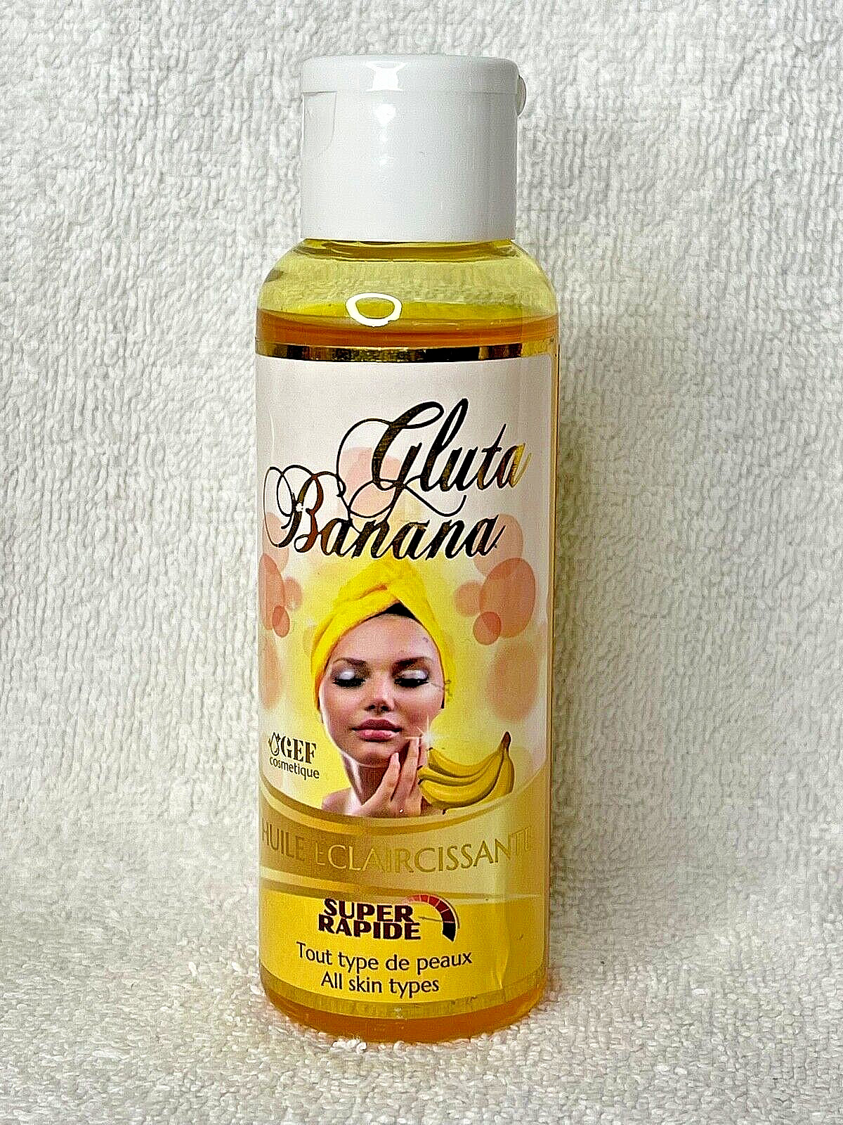Huile ultra éclaircissante Gluta Banana action rapide contre le teint terne et rugueux 100ml