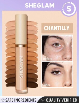 SHEGLAM Like Magic 12Hr Full Coverage Concealer-Chantilly Matte Liquid Concealer