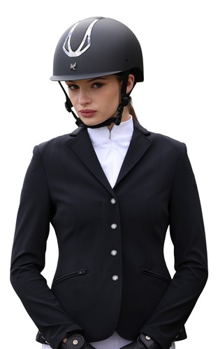LADIES RIDING HAT Shires Karben Sonic LSH Adjustable Dial Fit BLACK ...
