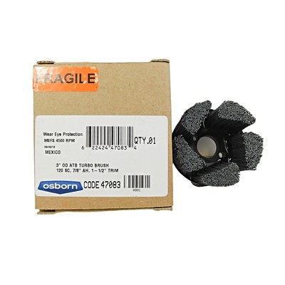 Osborn 47083 ATB Turbo Brush 3'' x 7/8'' x 1-1/2'' Trim 120 SC