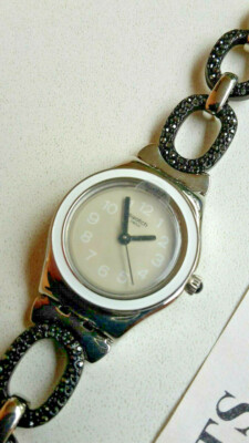 SWATCH+IRONY LADY+YSS256G PINUSSINA BLACK AND WHITE+NEU/NEW