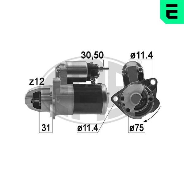 ERA Anlasser Starter 1.4Kw FüR Alfa Romeo Spider 159 Sportwagon Brera-image