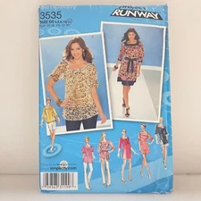 #3535 Simplicity Misses Dress Mini Dress or Top and Belt Sewing Pattern Size 4-1
