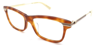 Gucci Eyeglasses Frames GG0524O 003 52-17-140 Havana / Gold Made