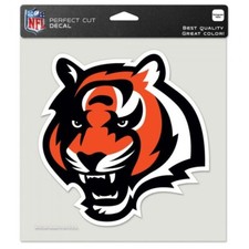 CINCINNATI BENGALS PERFECT CUT DECAL 8"X"8 CAR WINDOW CORN HOLE NFL LICENSED