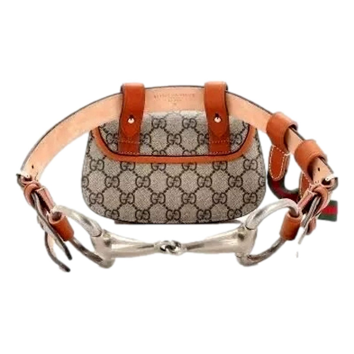 New Gucci GG Supreme Monogram Web Bamboo 1947 Mini Belt Bag 