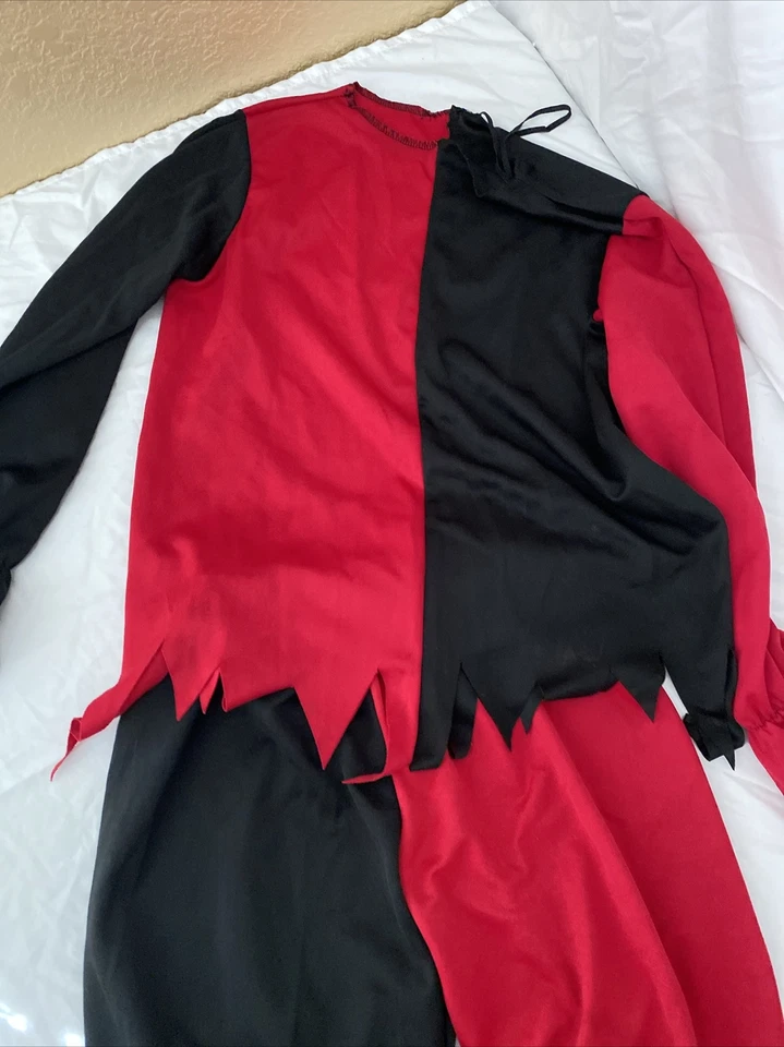 Disfraz de Bufón Malvado Infantil Halloween Renacimiento Talla M Sin Máscara Foto 2 de 4