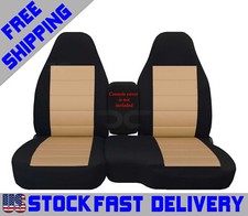 Designcovers Fits 2004-2012 Ford Ranger 6040 High Back Car Seat Covers Blk-tan