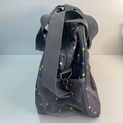Thirty One All in Tote Confetti Polka Dot Grey Carry On Weekend