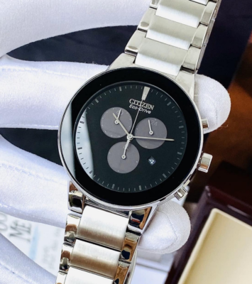 Citizen Eco-Drive Axiom Chronograph Men's Black Dial Bracelet