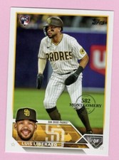 2023 Topps 582 Montgomery Club #659 Luis Liberato RC San Diego Padres