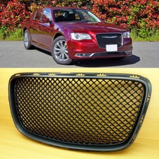 Matte Black Front Hood Grille 4dr For Chrysler 300 300c Bentley Style 2015-2019