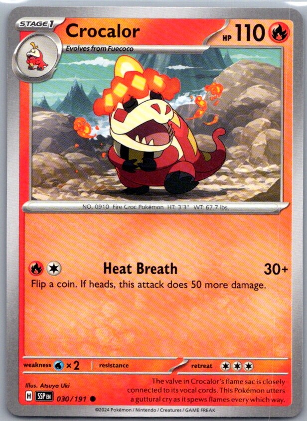 Crocalor 030/191 Pokemon Regular Card TCG Cards Tcollecting