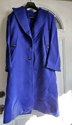 BCBGMAXAZRIA WOMENS ROYAL BLUE COAT