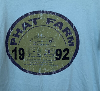 90s 00s PHATFARM 初期ロゴ ゲームシャツ 大きいサイズ b140 90s Vintage PHAT FARM T SHIRT FLAG LOGO Tag - Embroidered Hip Hop