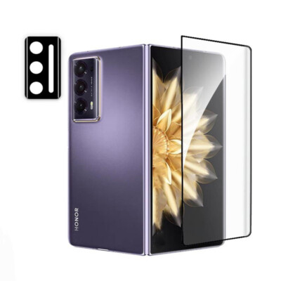 For Honor Magic V2 Tempered Glass Outer Screen Protector+Camera Lens Protector